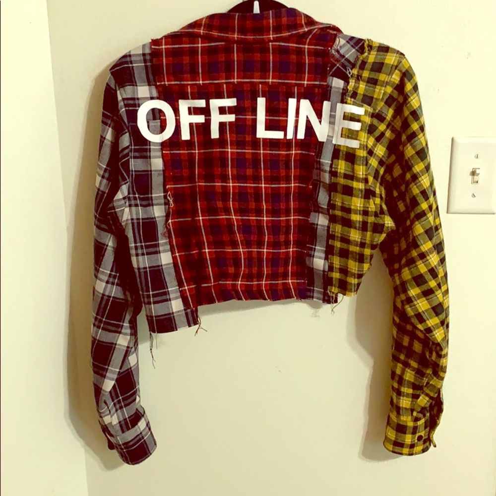 Fashion nova crop top flannel